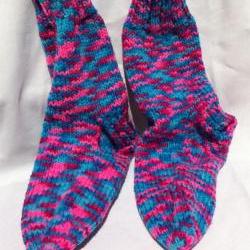 Purple Pink Blue Womens Sock Socks size 9 10 shoe